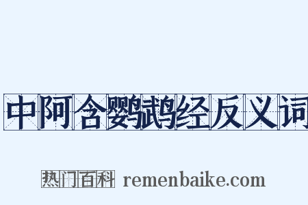 中阿含鹦鹉经反义词是什么意思的图片
